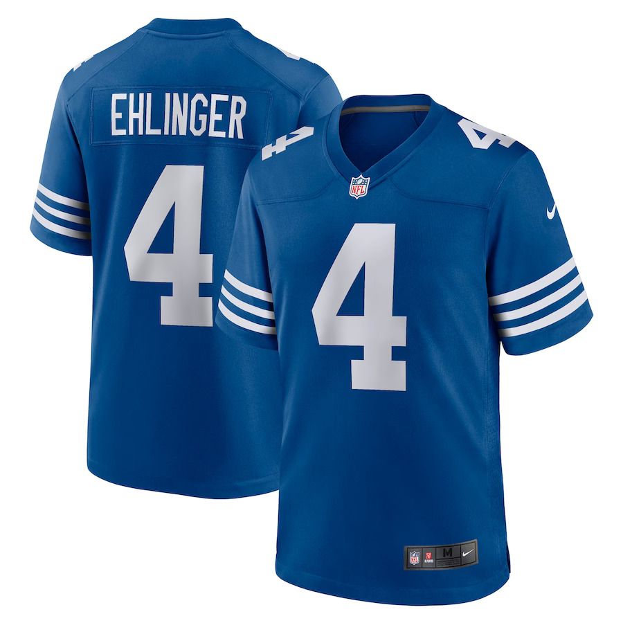 Men Indianapolis Colts 4 Sam Ehlinger Nike Blue Game Player NFL Jersey
